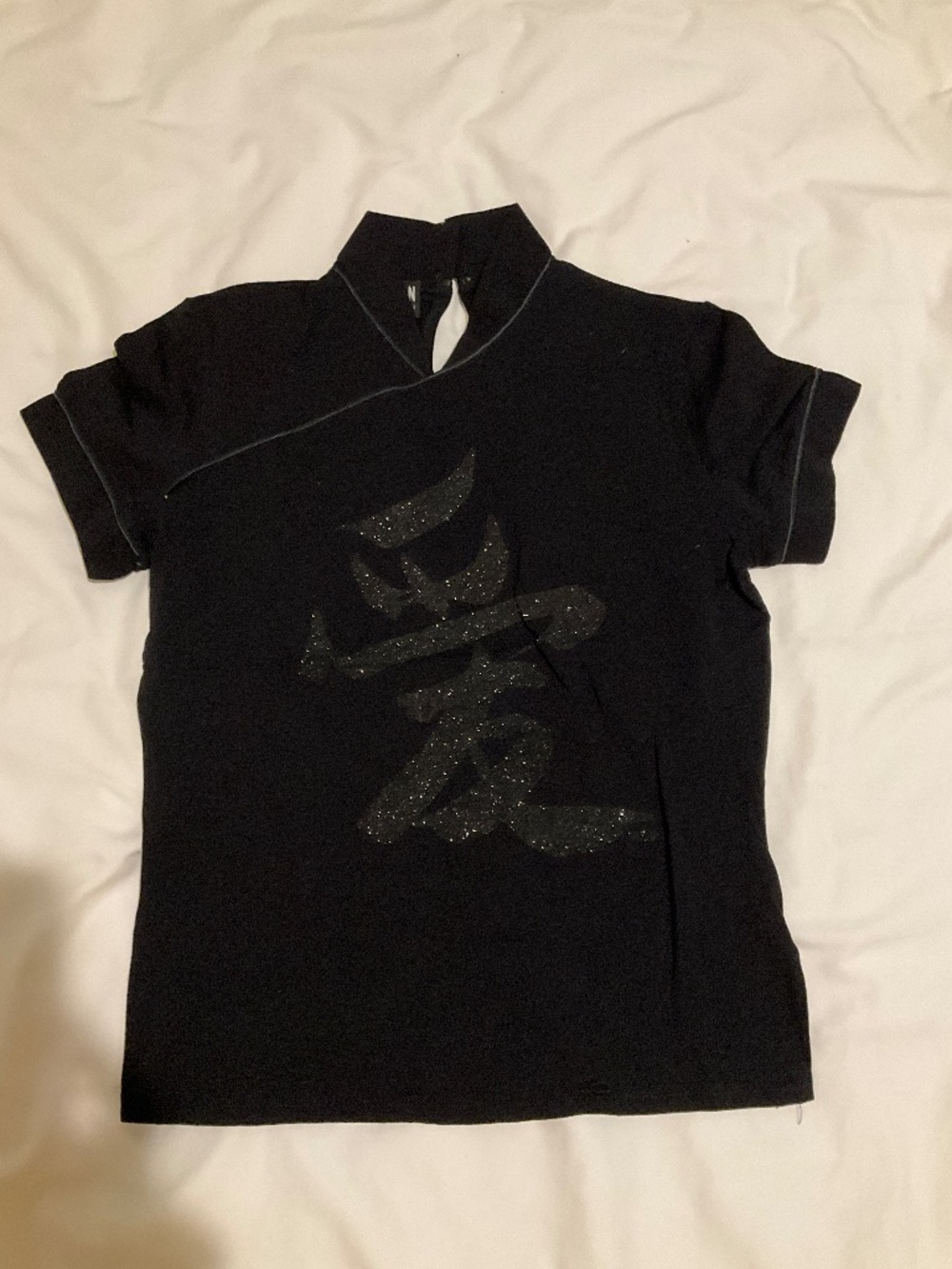 MORGAN size XS mandarin collar short sleeves top